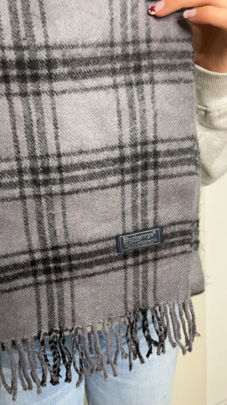 Burberry Sjaal Donkergrijs